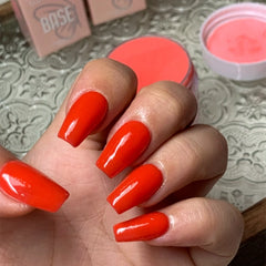 Scarlet Red Soft Shimmer Dip Powder for Nails