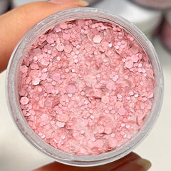 Bright Pink Orange Dip Powder For Nails