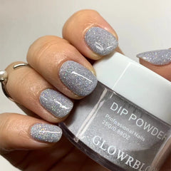 Silver Spark Dip Powder for Nails