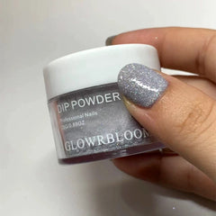 Silver Spark Dip Powder for Nails