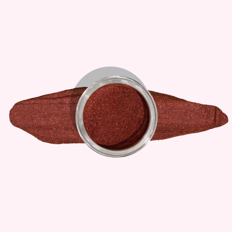 Autumn Leaf Brown Dip Powder For Nails with warm brown and red undertones, featuring delicate shimmer for a cozy, elegant finish.
