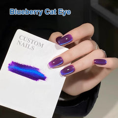 Glowrbloom Popular Magnetic Blueberry Grape Guava Cat Eye Glue For Nails
