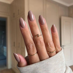 Muted Grey Brown Dip Powder For Nails