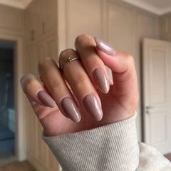 Muted Grey Brown Dip Powder For Nails