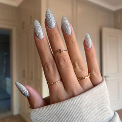 Sparkling Silver Dip Powder For Nails