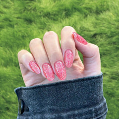Coral Orange Dip Powder Nails for a radiant orange pedicure.
