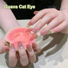 Glowrbloom Popular Magnetic Blueberry Grape Guava Cat Eye Glue For Nails