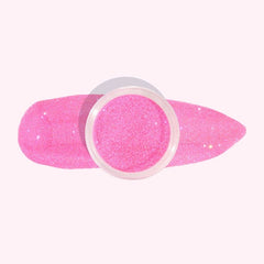 Strawberry Pink Dip Powder For Nails with soft pink tones and vibrant undertones, offering a fresh, delicate finish.