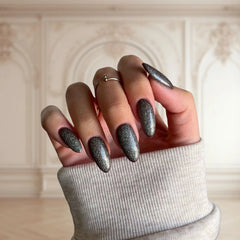 Brown to Green nails showcasing the color change effect for a dynamic look.