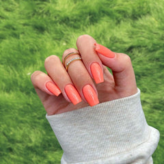 Gorgeous Carrot Orange Dip Powder for Nails, ideal for creative and lively nail art designs.