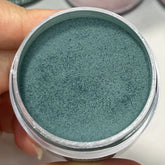 Dark green dip nails created with Deep Forest