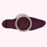 Metallic Chestnut Red Dip Powder for Nails, a rich deep red with sparkling glitter.