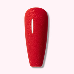 Classic red manicure created with Scarlet Red Soft Shimmer dip powder