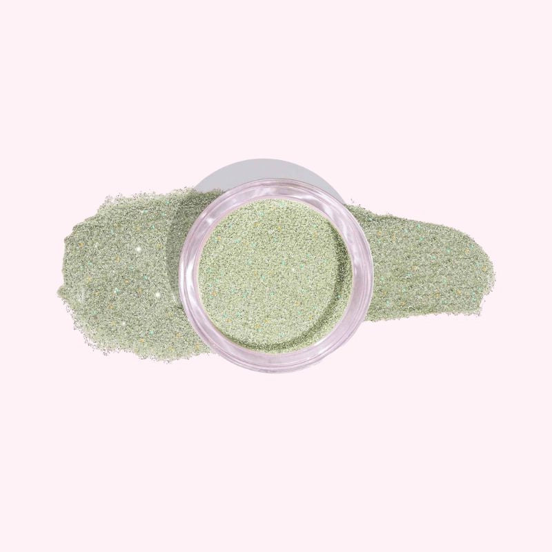 Soap Green with Sparkle Dip Powder For Nails featuring a soft minty green with fine shimmer for a delicate finish.