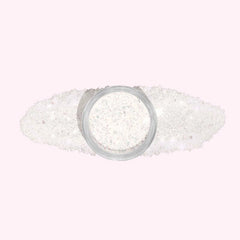 White with Sparkles and Soft Milky Tint Dip Powder For Nails featuring a delicate white shade with shimmering sparkles and a subtle milky tint for a soft, elegant finish.