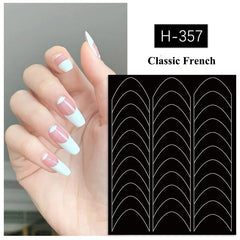 Glowrbloom French Nail Art Stickers Set