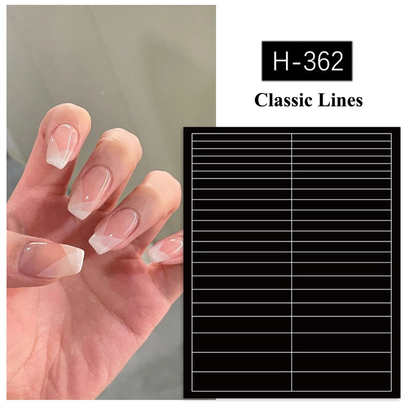 Glowrbloom French Nail Art Stickers Set