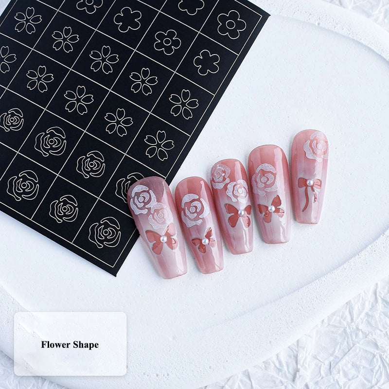 Glowrbloom French Nail Art Stickers Set