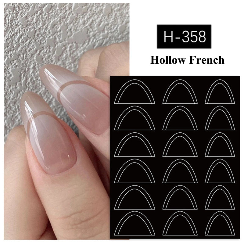 Glowrbloom French Nail Art Stickers Set