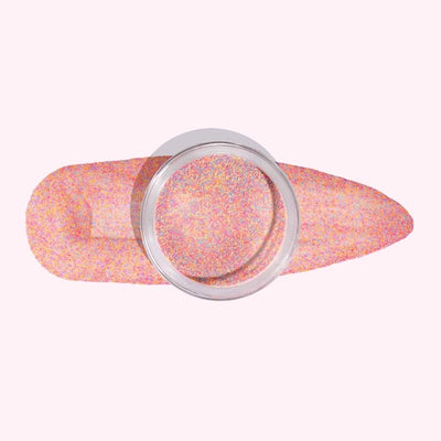 Playful Pink-Orange Dip Powder for Nails