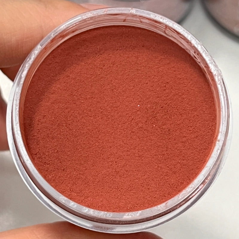 DIY nails at home using Autumn Ember Dip Powder, perfect for warm and sophisticated nail art