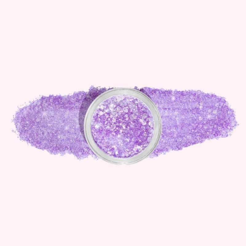 Dreamy Purple with Glitter Dip Powder For Nails featuring rich purple and sparkling glitter for a mesmerizing effect.