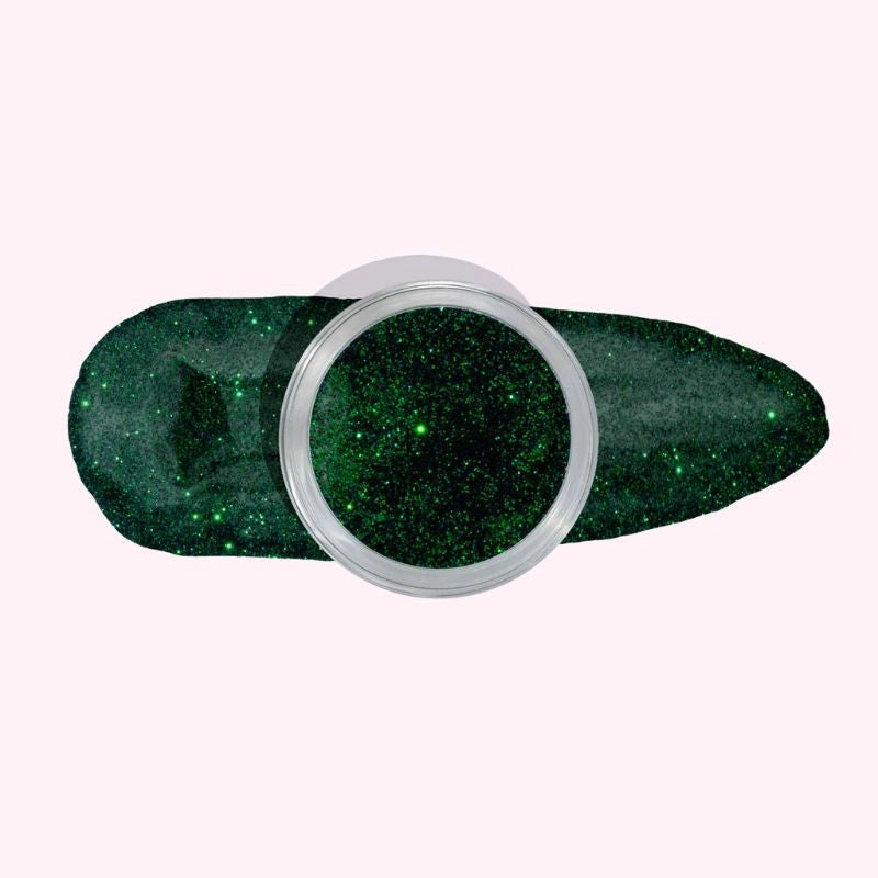 Glow in the Dark Emerald Green Dip Powder for Nails - Luminous Night Green Nail Art