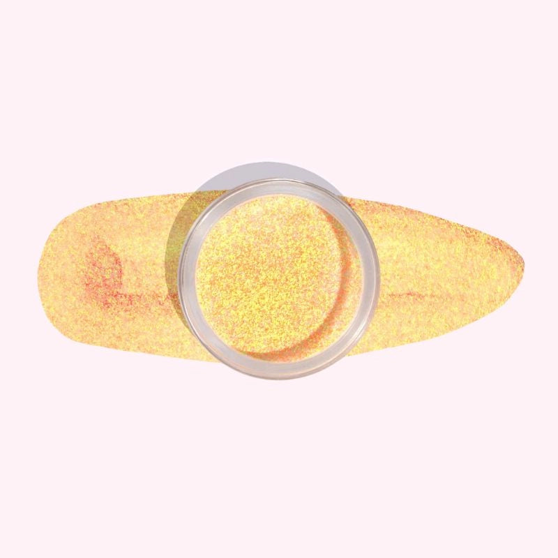 Golden Sparkle Dip Powder For Nails featuring a rich golden yellow with fine shimmer for a sparkling finish