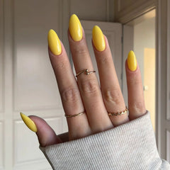 DIY manicure using Lemon Zest Dip Powder For Nails for a refreshing, vibrant finish at home.