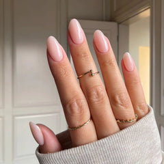 Natural Glow nails with a warm, healthy look, providing a polished, refined appearance.