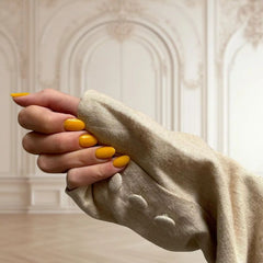 Sunny Yellow Dip Powder for Nails applied in a vibrant DIY manicure.