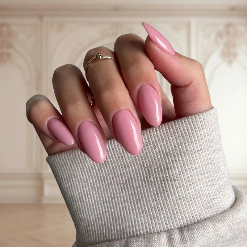 Tender Rose Pink Dip Powder for Nails applied on nails, showing elegant and natural pink tone