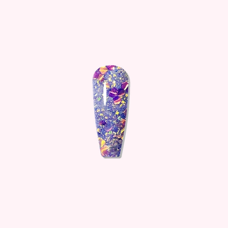 Sparkling dip nails inspired by twilight sky with Twilight Stardust powder