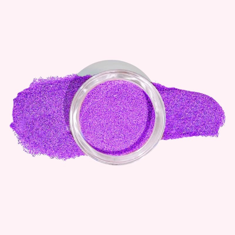 Violet Sparkle Dip Powder for Nails – Vibrant purple with shimmering glitter for a sparkling finish.